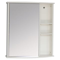 SENSI DACQUA - Botiquin de Baño Una Puerta con Espejo Blanco 58x66x22cm