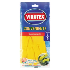 VIRUTEX - Guantes de Látex Talla L - Amarillo