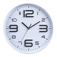 JUST HOME COLLECTION - Reloj de Pared Big Number 30cm Blanco