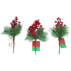 DEAR SANTA - Pick Navideño Flores Berries Surtido 30cm