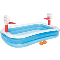 BESTWAY - Piscina Inflable con Basket 251x168x102xm Rectangular Recreativa