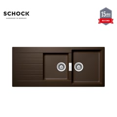 SCHOCK - Lavadero de Cocina Schock 2 Pozas Signus Bronze 116 x 50 cm