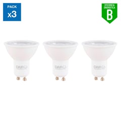 DAIRU - Pack x3 Focos LED Dicroicos 4W Gu10 Luz Amarilla