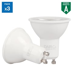 DAIRU - Pack x3 Focos LED Dicroicos 4W Gu10 Luz Blanca