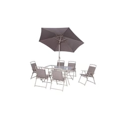 JUST HOME COLLECTION - Juego de Comedor Terraza Santa Lucia 6 Personas Taupe