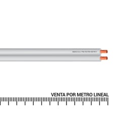 INDECO - Cable Mellizo 2x18 AWG Blanco por Metro Lineal