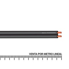 INDECO - Cable Mellizo 2x18 AWG Negro por Metro Lineal