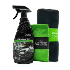 ECO-FULL - Kit de Limpieza para Auto Dry Wash 750 ml + 2 Paños de Microfibra