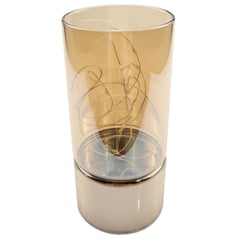 DEAR SANTA - Vaso Decorativo de Navidad Luces Led Ambar 15cm