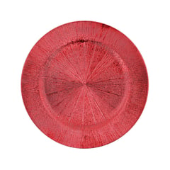 DEAR SANTA - Plato Navidad Textura Rojo 33cm