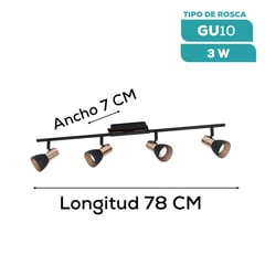 EGLO - Lámpara Barnham Gu10-Led 4x3,3w