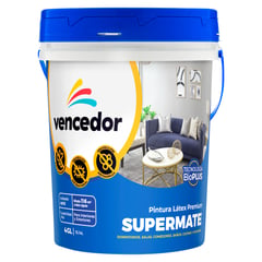 SUPERMATE - Pintura Antibacterial Base Pastel 4 GL