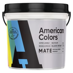 AMERICAN COLORS - Pintura American Latex Mate Lleno 1/4GL