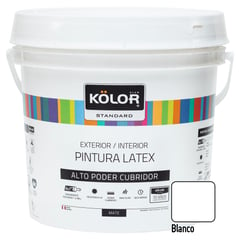 KOLOR - Pintura Latex Standar Blanco 4GL