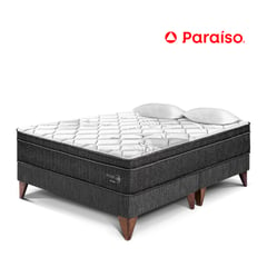 PARAISO - Cama Europea Pocket Star Queen + 2 Almohadas + Protector