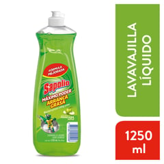 SAPOLIO - Lavavajilla Líquido Manzana 1.25L