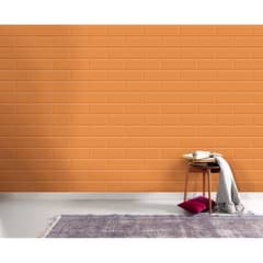 SAN LORENZO - Cerámica Brick Naranja Brillo 12x40cm 1.39m2 Para Pared