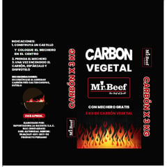 MRBEEF - Carbón Mr. Beef 3Kg