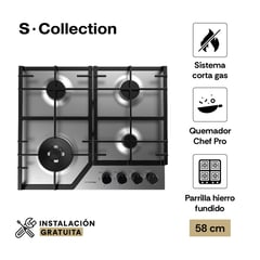 undefined - Encimera Scollection Acero Inoxidable A Gas 58Cm