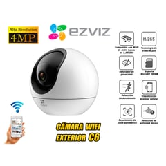 EZVIZ - cámara seguridad WIFI exterior C6 4MP Noche color Gira 360