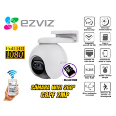 EZVIZ - Cámara seguridad lente Inteligente C8PF 2MP Micro SD 128GB