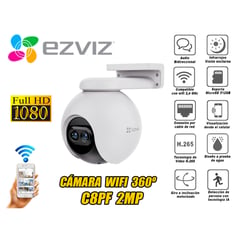 EZVIZ - Cámara seguridad wifi lente Inteligente EXTERIOR C8PF 2MP