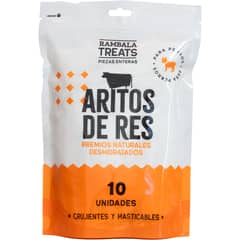 RAMBALA - Snack para Perros Adultos Aritos de Res x10 unidades