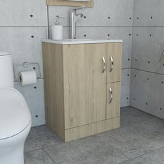 TUHOME - Mueble de Baño Vanitorio Vanguard Rovere/Blanco