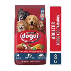 PURINA - Dogui Adultos Alimento para Perros 8kg Carne/Pollo/Vegetales