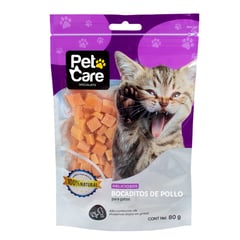 PET CARE - Snack para Gatos Bocaditos de Pollo 80gr