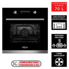 KLIMATIC - Horno Empotrable A Gas 70 Lt Bonn Negro