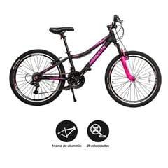 MONARK - Bicicleta Mirage Aro 24" Negro Fucsia