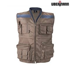 UBERMANN - Chaleco Reflectivo Geólogo para Hombre Café Talla L