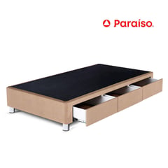 PARAISO - Box Tarima con Cajones 1.5 Plazas