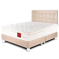 PARAISO - Dormitorio Royal Prince Queen Champagne + 2 Almohadas + Protector