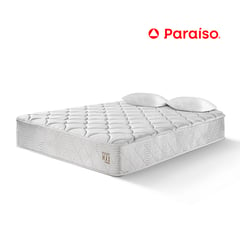 PARAISO - Colchón Paraíso Pocket Max Queen + 2 Almohadas Sintéticas + Protector de colchón