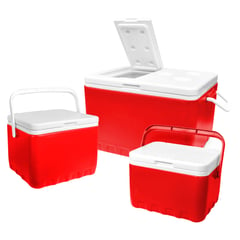 BASA - Combo cooler 3 piezas rojo