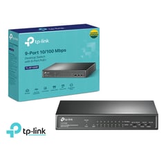 TP LINK - Switch TP-Link 9 Puertos 10/100mbps Con 8 Puertos Poe TL-SF1009P