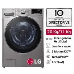 LG - Lavaseca 20/11 Kg Plateada Carga Fronal WD20VV2S6R