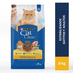 CAT CHOW - Esterilizado Croquetas para Gatos 8kg