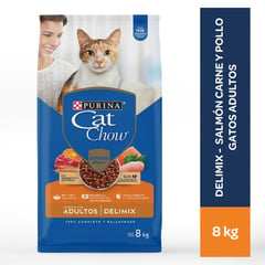 CAT CHOW - Adultos Delimix Croquetas para Gatos 8kg