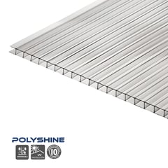 POLYARQ - Techo de Policarbonato Alveolar Transparente 1.05m x 2.90m x 5.5mm Polyshine