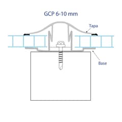 POLYARQ - Conector Para Planchas De Policarbonato Con Sellos Antifiltración Gcp Base Y Tapa Clear 5.90