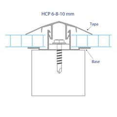 POLYARQ - Conector Para Planchas De Policarbonato Hcp Base Y Tapa Clear 2.95