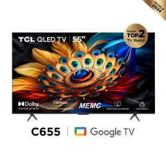 TCL - Televisor QLED Google TV 55C655 TCL