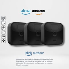 BLINK - Cámaras de Seguridad de Exterior Inalámbricas x3