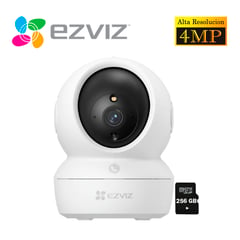 EZVIZ - Cámara Wi-Fi - H6C Inalámbrica 4Mp Giratoria 360° + Micro sd 256Gb