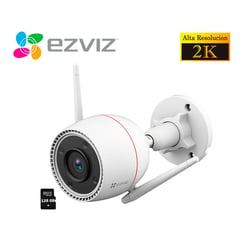 EZVIZ - Cámara Seguridad Wi-Fi H3C 3MP IP67 Noche Color + Micro SD 128GB