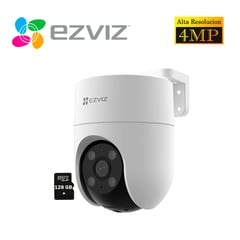 EZVIZ - Cámara Seguridad Wi-Fi 4MP 2K 360° H8C Smart + Micro SD 128GB