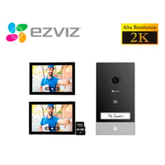 EZVIZ - Kit Videoportero Inteligente HP7 2K Exterior + 1 Monitor 64GB